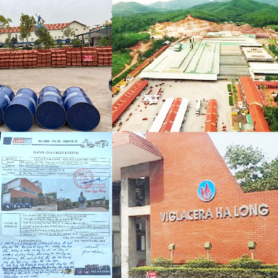 Viglacera Hạ Long đánh giá sau thời gian sử dụng dầu nhờn eurolub2